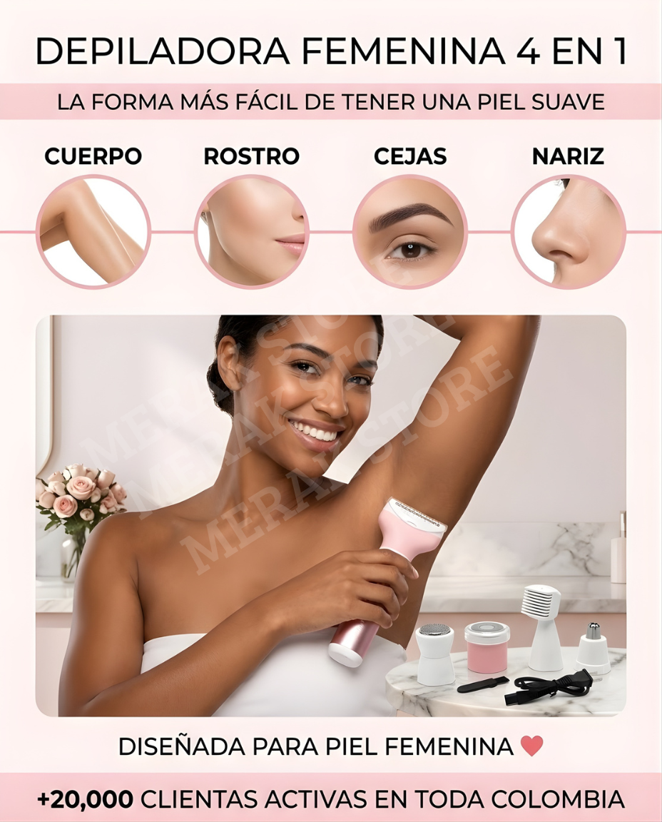 Depiladora femenina 4 en 1