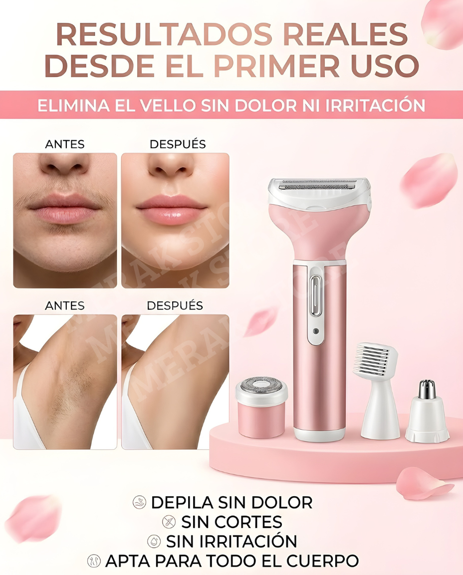 Depiladora femenina 4 en 1
