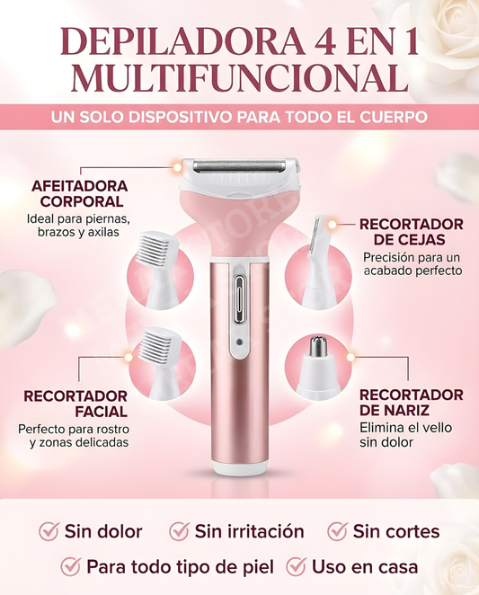 Depiladora femenina 4 en 1