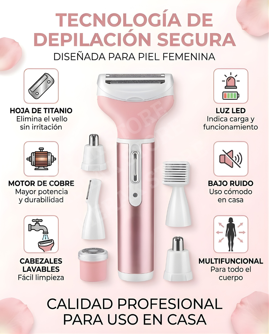 Depiladora femenina 4 en 1