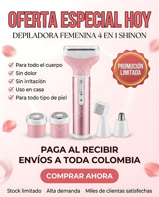 Depiladora femenina 4 en 1